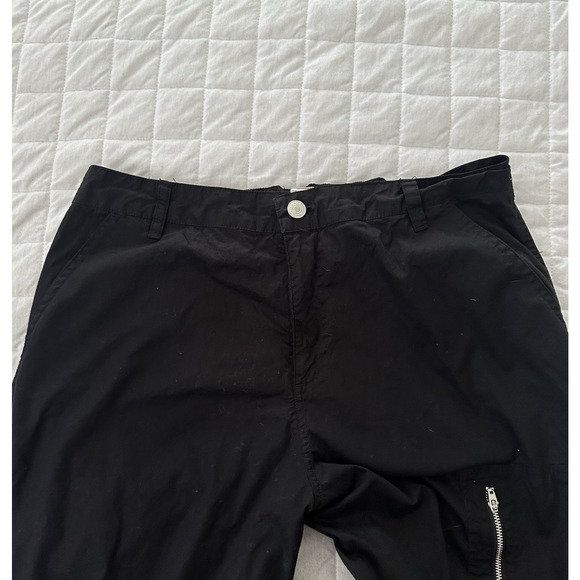 LOS ANGELES SIXTY SIX Pants Womens 11 Black Wide Leg Cargo Baggy Utility Grunge - Picture 2 of 10